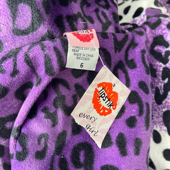 NWT/NWOT/EUC LIPSTIK GIRLS Lot of 6 items Purple Leopard Fur Size 6/6X - Picture 4 of 12